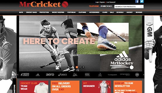 Mr. Cricket sporting goods website